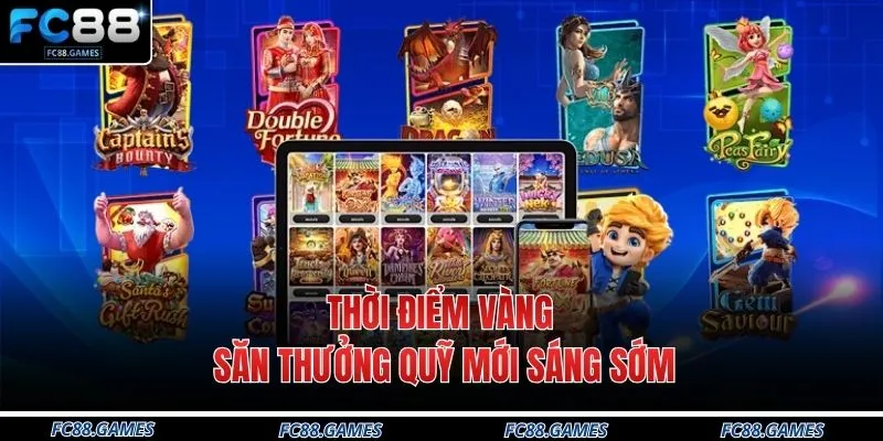 Khung Giờ Nổ Hũ Siêu Chuẩn Tại Nhà Cái FC88 Năm 2026 3 Thời điểm vàng săn thưởng quỹ mới sáng sớm